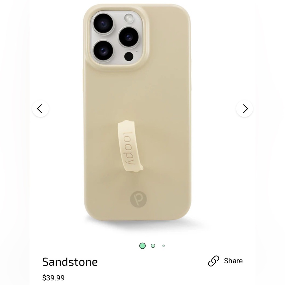 Sandstone Loopy iPhone 15 Pro Max case